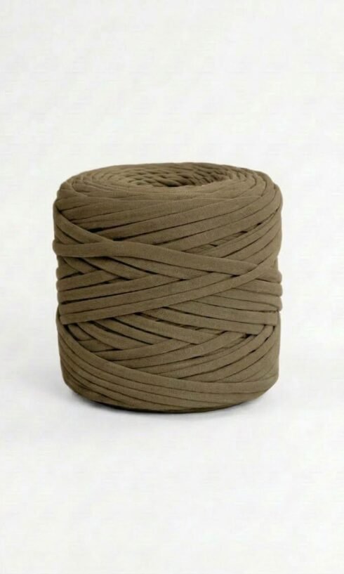 Bobine de Fil Trapilho Premium – Vert Khaki / Olive Foncé